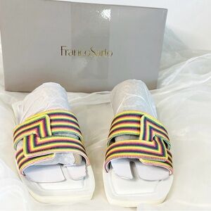 Franco Sarto Women's Capri Square Toe Summer Slide Sandals